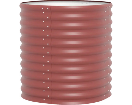 Jardinière surélevée en métal avec surface ondulée et vis