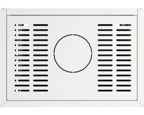 Couvercle avec fentes d''aération et évidement circulaire