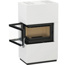 Poêle avec porte ouverte