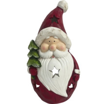 Dekorative Weihnachtsmannfigur mit Sternausschnitten und Tannenbaum