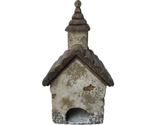 Nichoir décoratif en céramique avec toit en tuiles