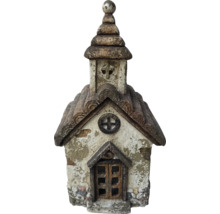 Figurine décorative de maison de jardin avec tour et détails