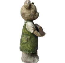 Figurine d''ours décorative avec livre pour le jardin