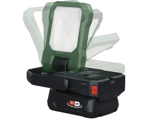 Lampe de travail sans fil avec tête de lampe réglable