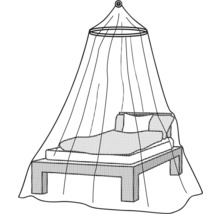 Bett mit Moskitonetz für Insektenschutz