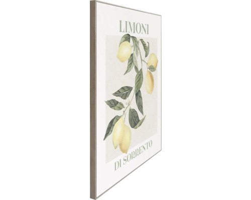 Gerahmtes Bild mit Zitronenmotiv für die Wanddekoration