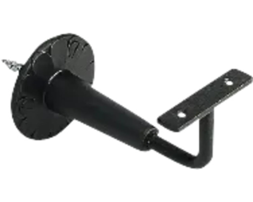 Support de rampe noir pour montage mural