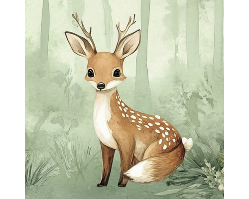 Illustration d''un cerf dans la forêt