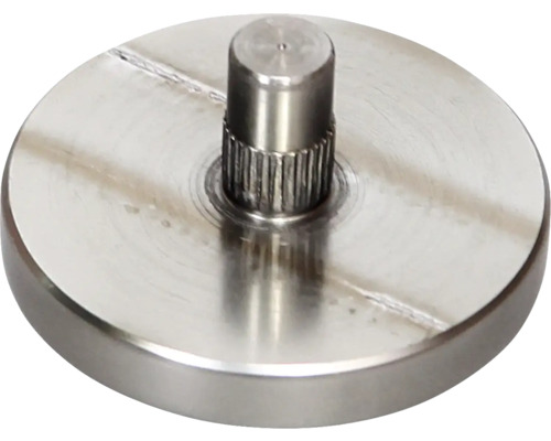 Pièce de rechange métallique avec base ronde et tige cannelée