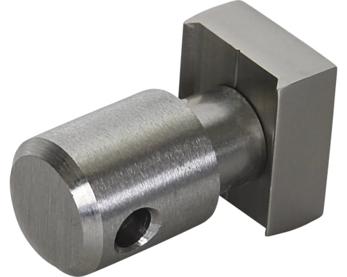 Vue détaillée d''un arrêt de porte en acier inoxydable