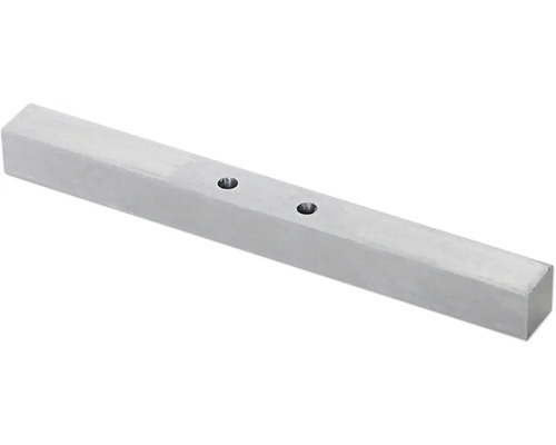 Profilé rectangulaire en aluminium avec deux trous