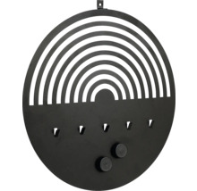 Runde Magnettafel mit Schlüsselhaken und Regenbogenmuster