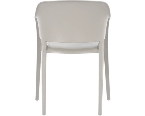 Rückansicht eines Stuhls aus Kunststoff