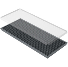 Rechteckiger Lichtschachtrost mit Insektenschutz