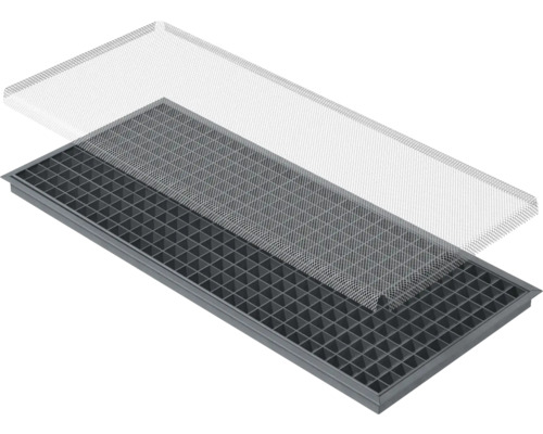 Entwässerungsrinne mit Gitterrost und Insektenschutzgitter