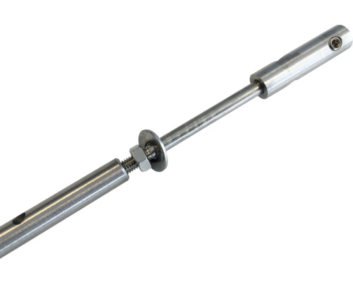 Tendeur métallique avec écrou et rondelle