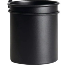 Schwarzer Behälter zur Wandmontage