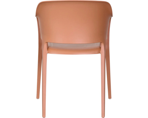 Chaise en plastique, vue arrière