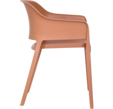 Chaise en plastique avec accoudoirs