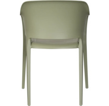 Gartenstuhl aus Kunststoff, Rückansicht