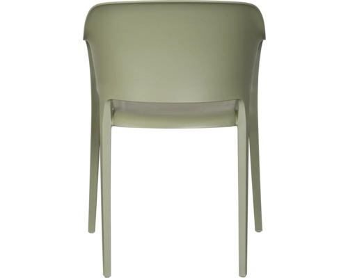 Gartenstuhl aus Kunststoff, Rückansicht