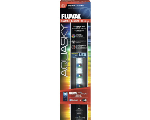 Fluval Aquasky 3.0 LED-Aquarienbeleuchtung mit 6500 Kelvin, 33 Watt und 115 bis 146 Zentimetern Länge
