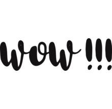 Lettrage Wow Points d'exclamation