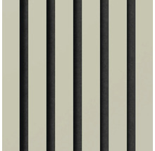 Panneaux acoustiques avec lamelles verticales sur matériau de support