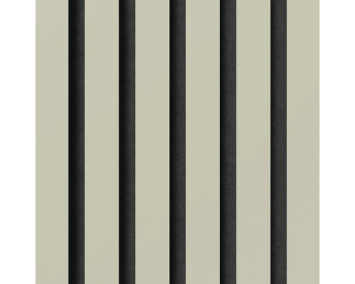 Panneaux acoustiques avec lamelles verticales sur matériau de support