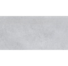 Carreau d''escalier gris avec rainures