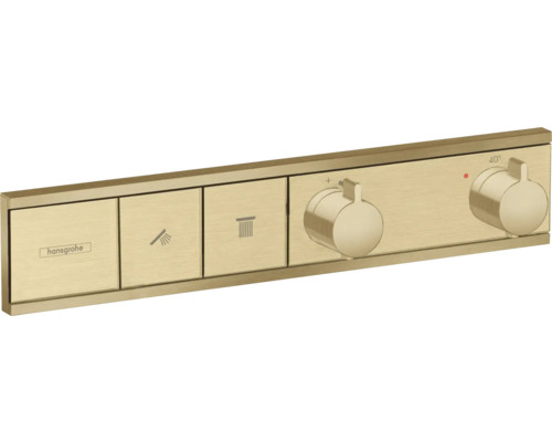 hansgrohe Unterputz Thermostat Dusche RainSelect brushed bronze gebürstet für 2 Verbraucher ohne Unterputzgrundkörper 15380140 Hansgrohe Fertigset zur Unterputzmontage mit zwei Ventilen und Rosette