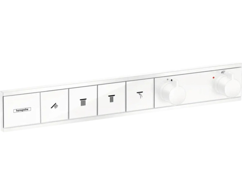 Hansgrohe Logo Duschthermostat mit verschiedenen Funktionen und Temperaturregler