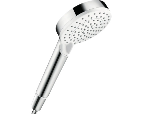 Handbrause hansgrohe Crometta 100 Vario EcoSmart+ rund Ø 100 mm weiß chrom 26336400