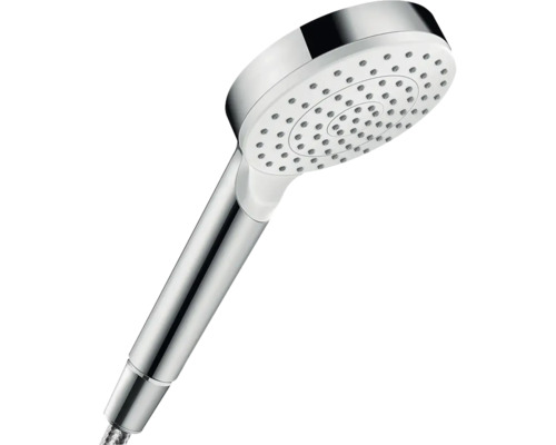 Handbrause hansgrohe Crometta 100 1jet EcoSmart+ rund Ø 100 mm weiß chrom 26334400