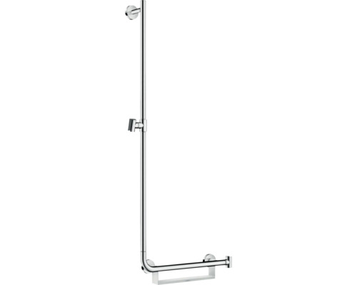 Brausestange hansgrohe Unica Comfort weiß chrom glänzend Brausestangenlänge 1100 mm links 26403400