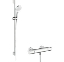 Brausestange mit Handbrause und Thermostatarmatur