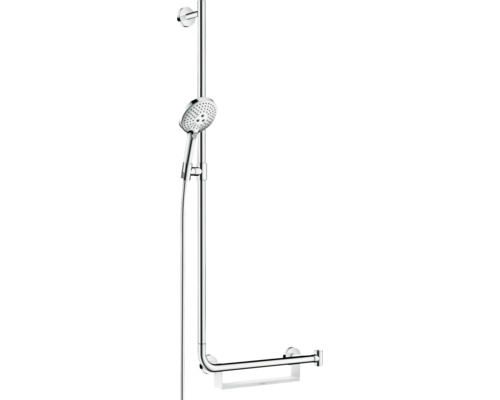 Brausegarnitur hansgrohe Raindance Select S 120 3jet chrom glänzend Brausestangenlänge 1100 mm links 26324000