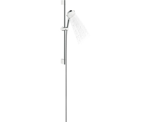 Brausestange mit Handbrause und fließendem Wasser