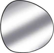 Spiegel mit unregelmäßiger Form und schwarzem Rahmen