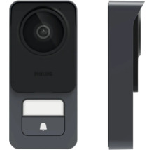 Sonnette Philips avec caméra, vue de face et de côté