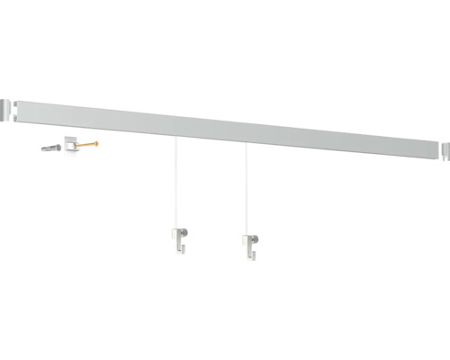 Kit de rails pour tableaux avec matériel de fixation et suspension