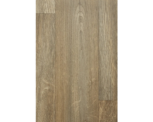 Sol PVC MagicTex aspect lames en bois marron foncé lames 12,5x100 cm largeur 200 cm (au mètre)