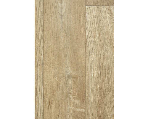 Sol PVC MagicTex aspect lames en bois marron clair lames 12,5x100 cm largeur 200 cm (au mètre)