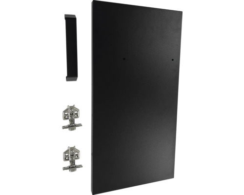 Porte d’armoire avec poignée et charnières