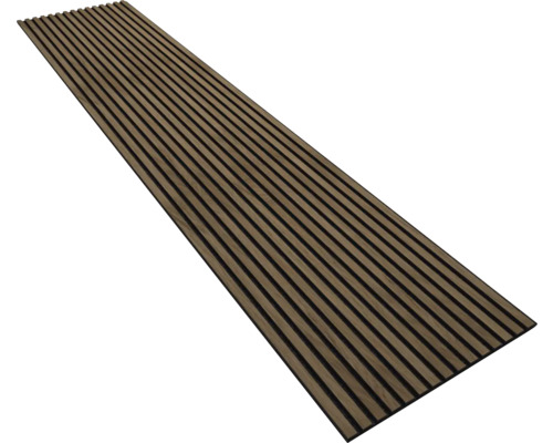 Akustikpaneel furniert Farbton Eiche geräuchert 2600 x 560 x 18 mm Akustikpaneel furniert Farbton Eiche geräuchert 2600 x 560 x 18 mm