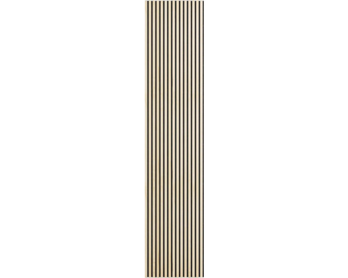 Holzpaneel mit vertikalen Lamellen zur Wandgestaltung