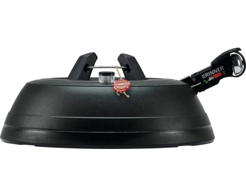 Pied pour sapin de Noël Krinner Ultra Grip+ L plastique hauteur d'arbre max. 2,7 m diamètre de tronc max. 12 cm noir Support de sapin de Noël Krinner avec système de câble