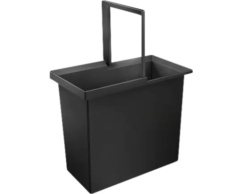 Seau rectangulaire en métal avec poignée