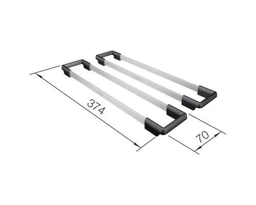 Deux égouttoirs de dimensions 374 x 70 mm