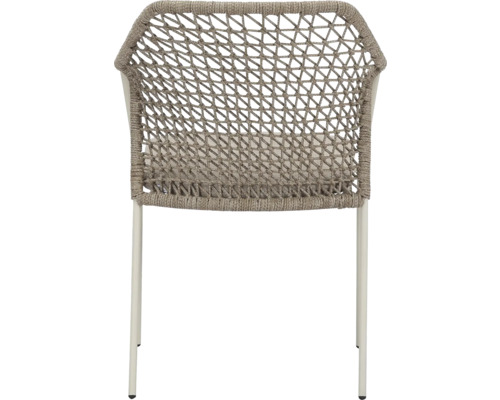 Chaise avec tressage et structure métallique